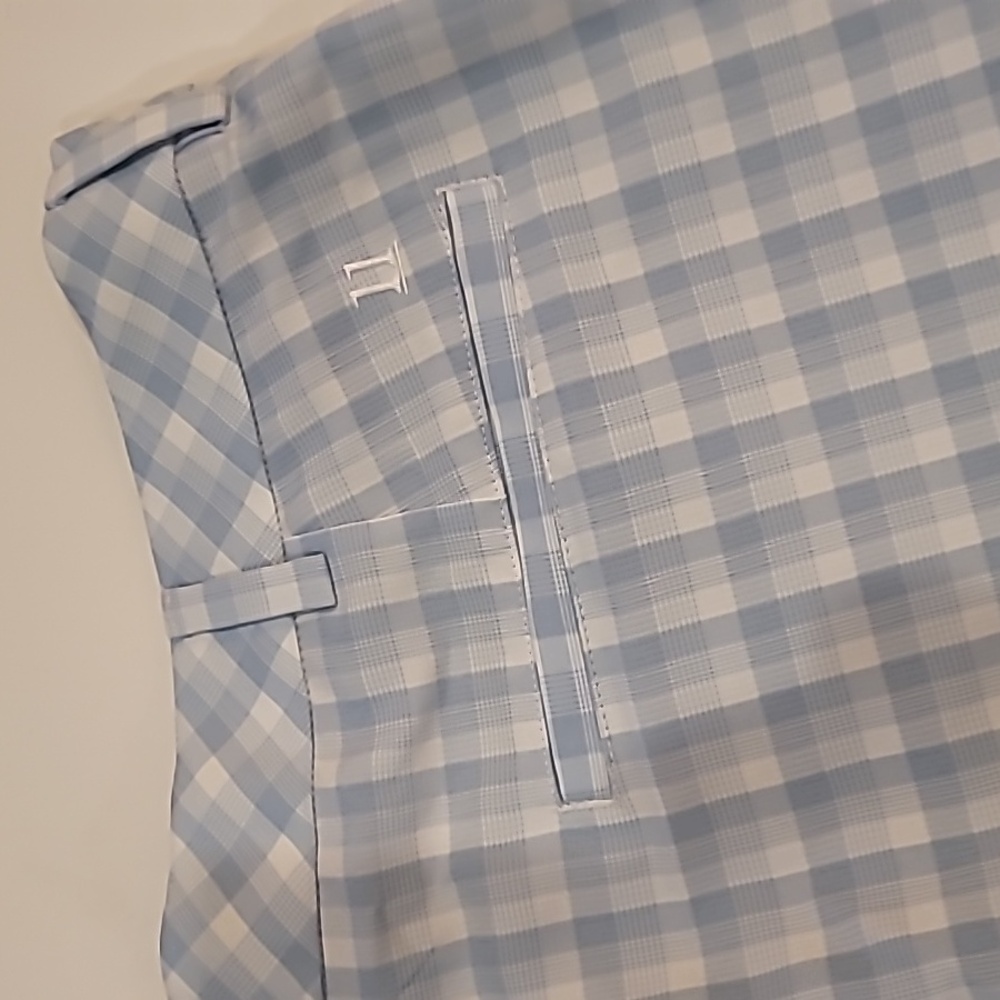 Walter Hagen Plaid Golf Shorts Light Blue White 36W - Picture 5 of 11